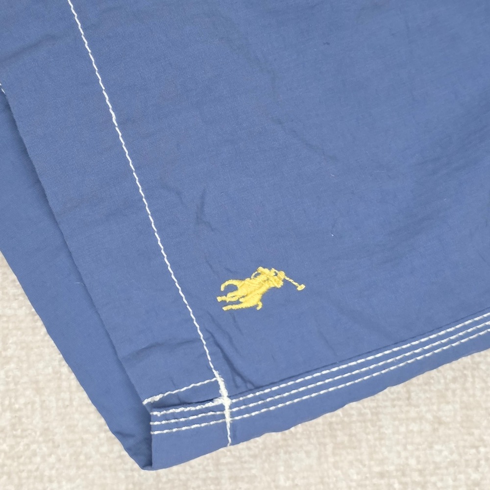 VTG Polo Ralph Lauren Mens Swim Trunks Board Shorts Cargo Pocket Yellow Pony XL - Picture 11 of 12